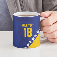 Custom Bosnia and Herzegovina Football Ceramic Mug Go Champion Sporty Style - Wonder Print Shop