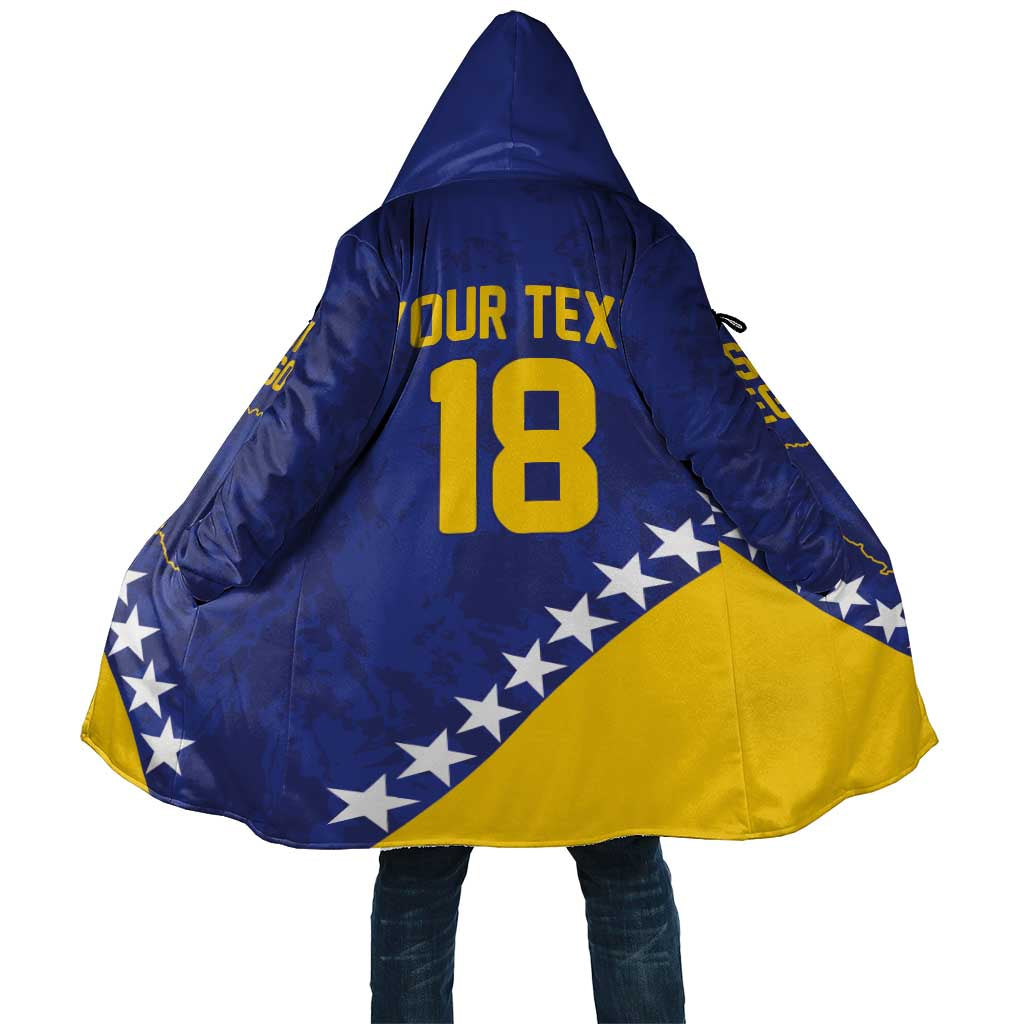 Custom Bosnia and Herzegovina Football Cloak Go Champion Sporty Style - Wonder Print Shop