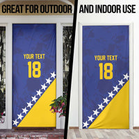Custom Bosnia and Herzegovina Football Door Cover Go Champion Sporty Style - Wonder Print Shop