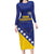 Custom Bosnia and Herzegovina Football Family Matching Long Sleeve Bodycon Dress and Hawaiian Shirt Go Champion Sporty Style - Wonder Print Shop
