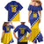 Custom Bosnia and Herzegovina Football Family Matching Mermaid Dress and Hawaiian Shirt Go Champion Sporty Style - Wonder Print Shop