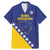 Custom Bosnia and Herzegovina Football Family Matching Mermaid Dress and Hawaiian Shirt Go Champion Sporty Style - Wonder Print Shop