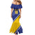 Custom Bosnia and Herzegovina Football Family Matching Mermaid Dress and Hawaiian Shirt Go Champion Sporty Style - Wonder Print Shop
