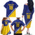 Custom Bosnia and Herzegovina Football Family Matching Off The Shoulder Long Sleeve Dress and Hawaiian Shirt Go Champion Sporty Style - Wonder Print Shop