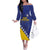 Custom Bosnia and Herzegovina Football Family Matching Off The Shoulder Long Sleeve Dress and Hawaiian Shirt Go Champion Sporty Style - Wonder Print Shop