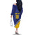Custom Bosnia and Herzegovina Football Family Matching Off The Shoulder Long Sleeve Dress and Hawaiian Shirt Go Champion Sporty Style - Wonder Print Shop