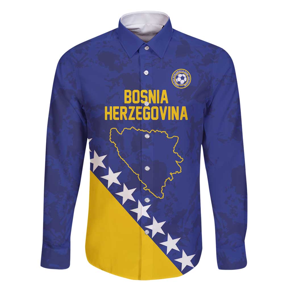Custom Bosnia and Herzegovina Football Family Matching Off Shoulder Maxi Dress and Hawaiian Shirt Go Champion Sporty Style - Wonder Print Shop