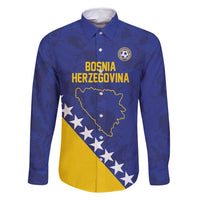 Custom Bosnia and Herzegovina Football Family Matching Off Shoulder Maxi Dress and Hawaiian Shirt Go Champion Sporty Style - Wonder Print Shop