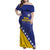 Custom Bosnia and Herzegovina Football Family Matching Off Shoulder Maxi Dress and Hawaiian Shirt Go Champion Sporty Style - Wonder Print Shop