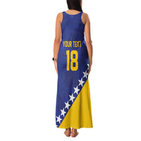Custom Bosnia and Herzegovina Football Family Matching Tank Maxi Dress and Hawaiian Shirt Go Champion Sporty Style - Wonder Print Shop