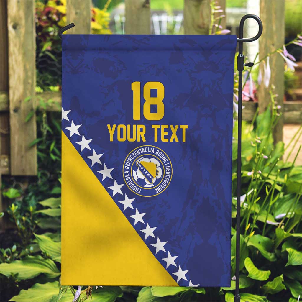 Custom Bosnia and Herzegovina Football Garden Flag Go Champion Sporty Style - Wonder Print Shop
