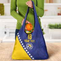 Custom Bosnia and Herzegovina Football Grocery Bag Go Champion Sporty Style - Wonder Print Shop