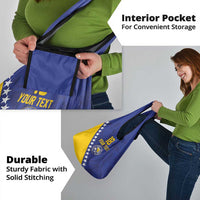 Custom Bosnia and Herzegovina Football Grocery Bag Go Champion Sporty Style - Wonder Print Shop