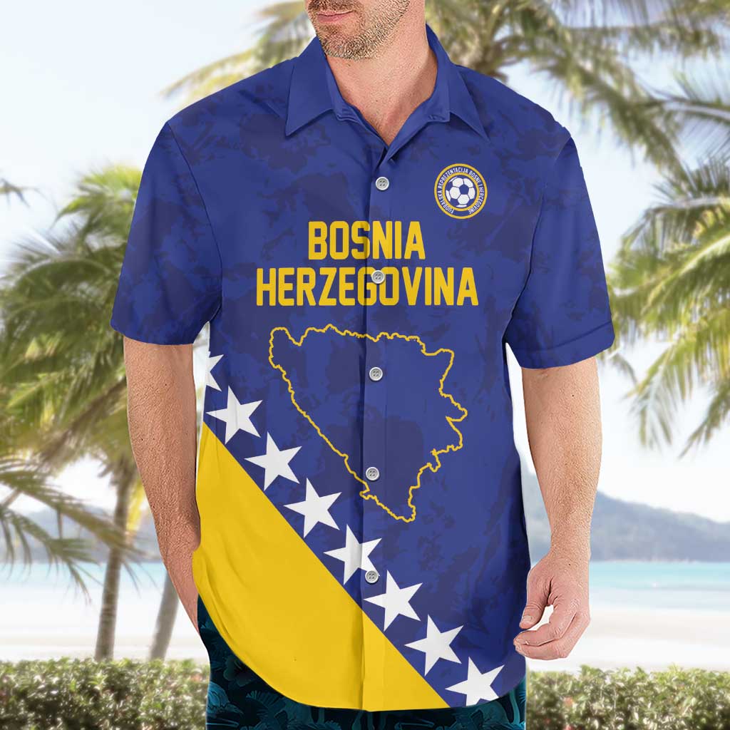 Custom Bosnia and Herzegovina Football Hawaiian Shirt Go Champion Sporty Style - Wonder Print Shop