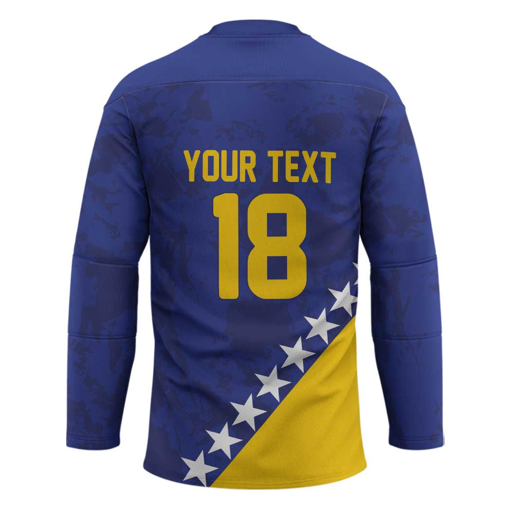 Custom Bosnia and Herzegovina Football Hockey Jersey Go Champion Sporty Style - Wonder Print Shop