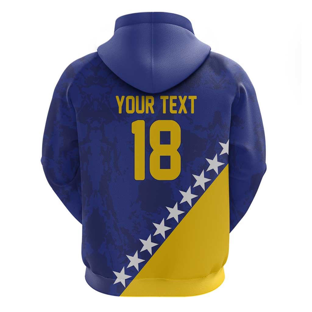 Custom Bosnia and Herzegovina Football Hoodie Go Champion Sporty Style - Wonder Print Shop