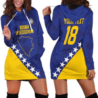 Custom Bosnia and Herzegovina Football Hoodie Dress Go Champion Sporty Style - Wonder Print Shop