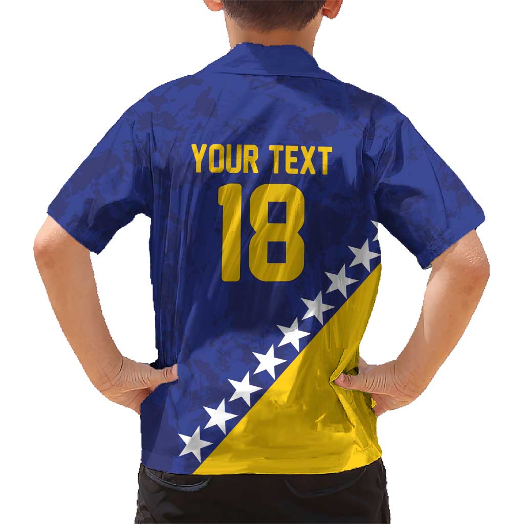 Custom Bosnia and Herzegovina Football Kid Hawaiian Shirt Go Champion Sporty Style - Wonder Print Shop