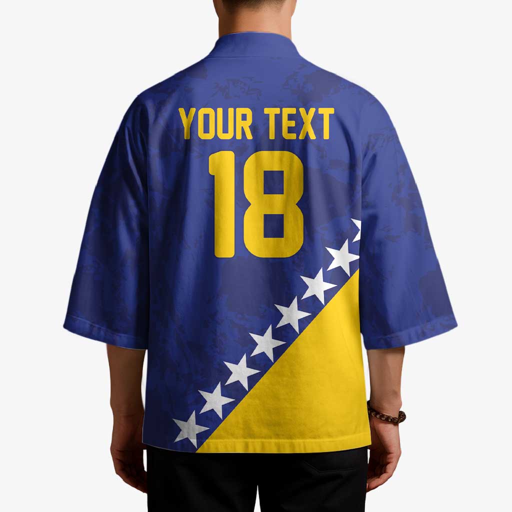 Custom Bosnia and Herzegovina Football Kimono Go Champion Sporty Style - Wonder Print Shop