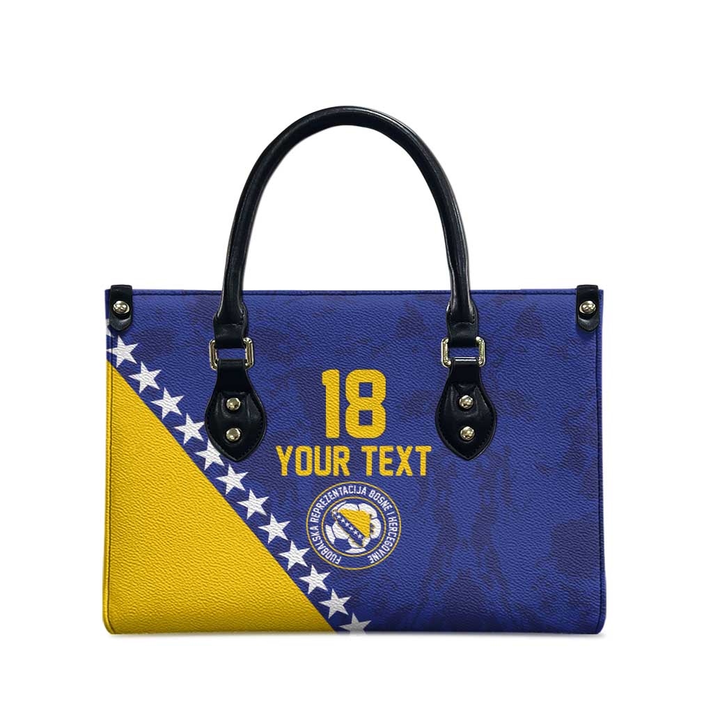 Custom Bosnia and Herzegovina Football Leather Bag Go Champion Sporty Style - Wonder Print Shop