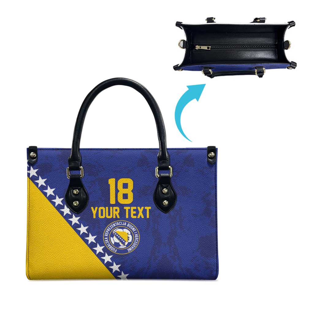 Custom Bosnia and Herzegovina Football Leather Bag Go Champion Sporty Style - Wonder Print Shop