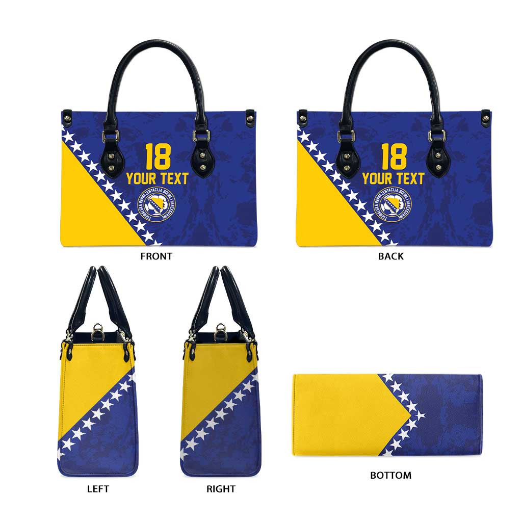 Custom Bosnia and Herzegovina Football Leather Bag Go Champion Sporty Style - Wonder Print Shop