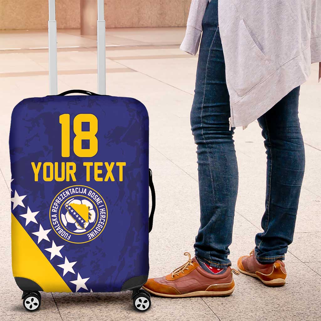 Custom Bosnia and Herzegovina Football Luggage Cover Go Champion Sporty Style - Wonder Print Shop