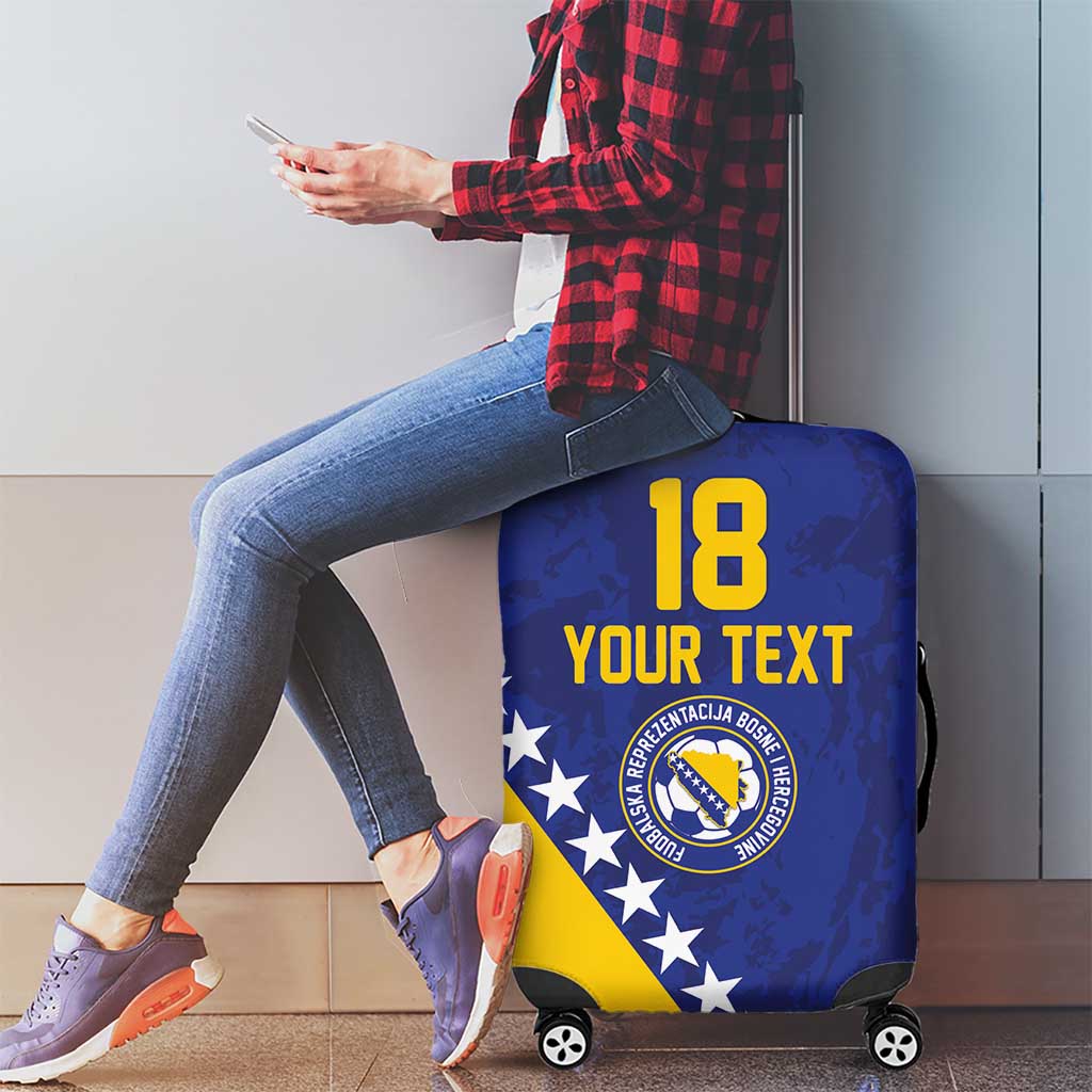 Custom Bosnia and Herzegovina Football Luggage Cover Go Champion Sporty Style - Wonder Print Shop