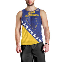 Custom Bosnia and Herzegovina Football Men Tank Top Go Champion Sporty Style - Wonder Print Shop