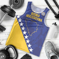 Custom Bosnia and Herzegovina Football Men Tank Top Go Champion Sporty Style - Wonder Print Shop