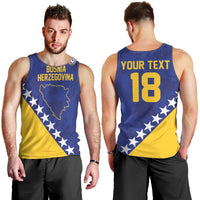 Custom Bosnia and Herzegovina Football Men Tank Top Go Champion Sporty Style - Wonder Print Shop