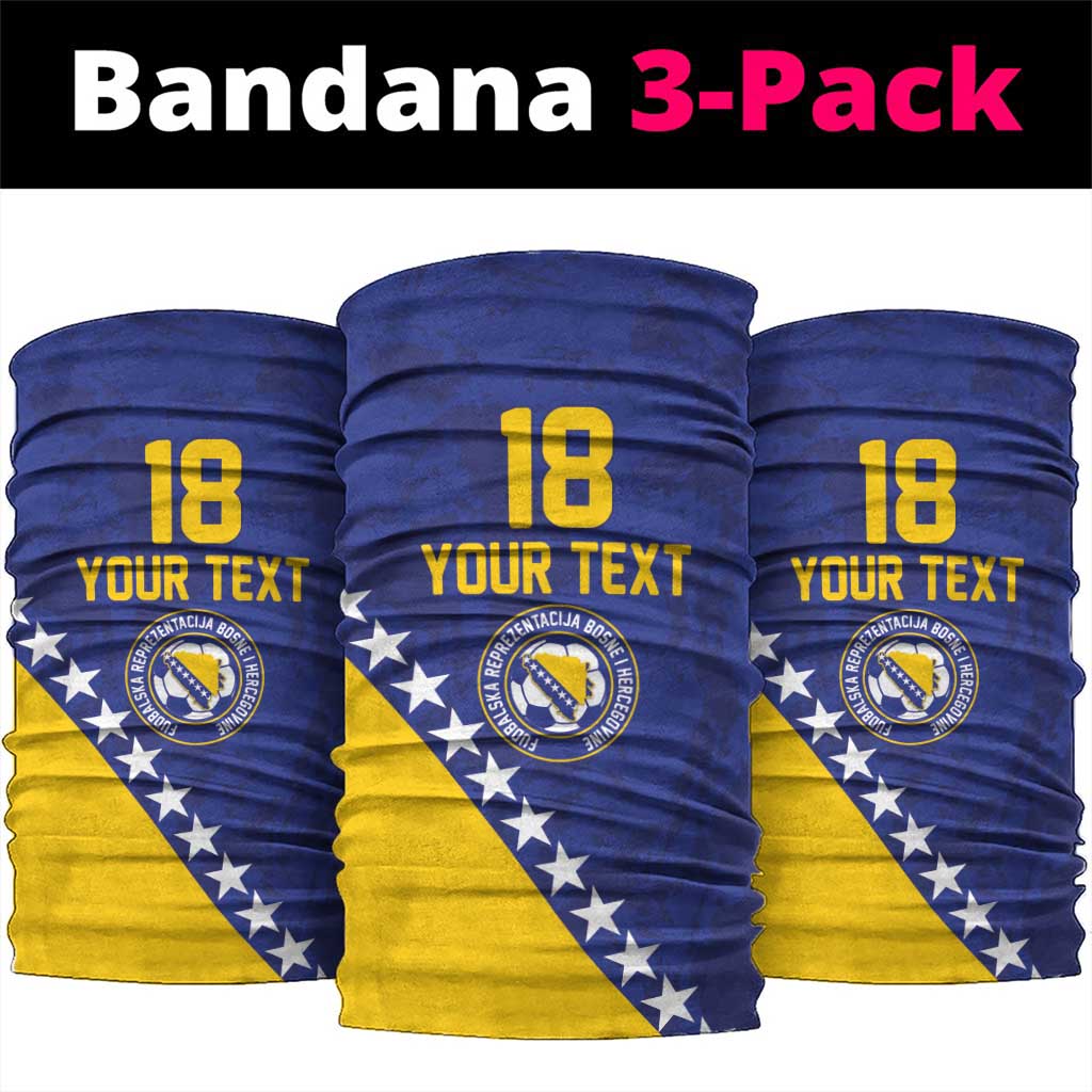Custom Bosnia and Herzegovina Football Neck Gaiter Go Champion Sporty Style - Wonder Print Shop
