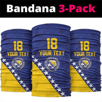 Custom Bosnia and Herzegovina Football Neck Gaiter Go Champion Sporty Style - Wonder Print Shop