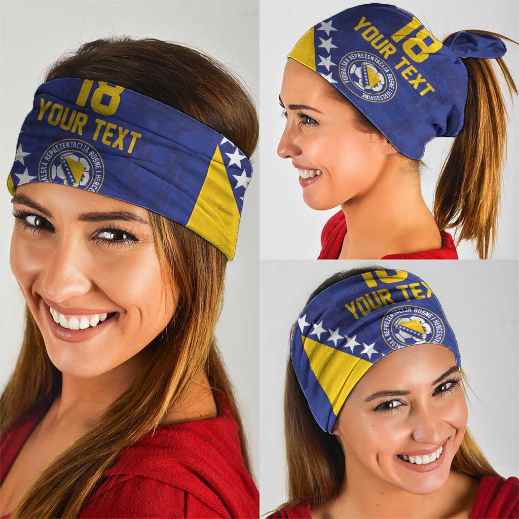 Custom Bosnia and Herzegovina Football Neck Gaiter Go Champion Sporty Style - Wonder Print Shop
