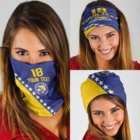 Custom Bosnia and Herzegovina Football Neck Gaiter Go Champion Sporty Style - Wonder Print Shop