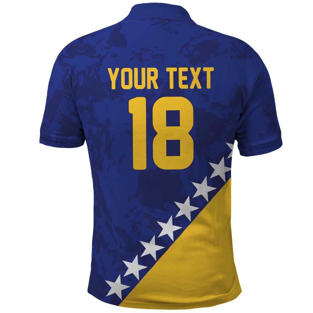 Custom Bosnia and Herzegovina Football Polo Shirt Go Champion Sporty Style - Wonder Print Shop