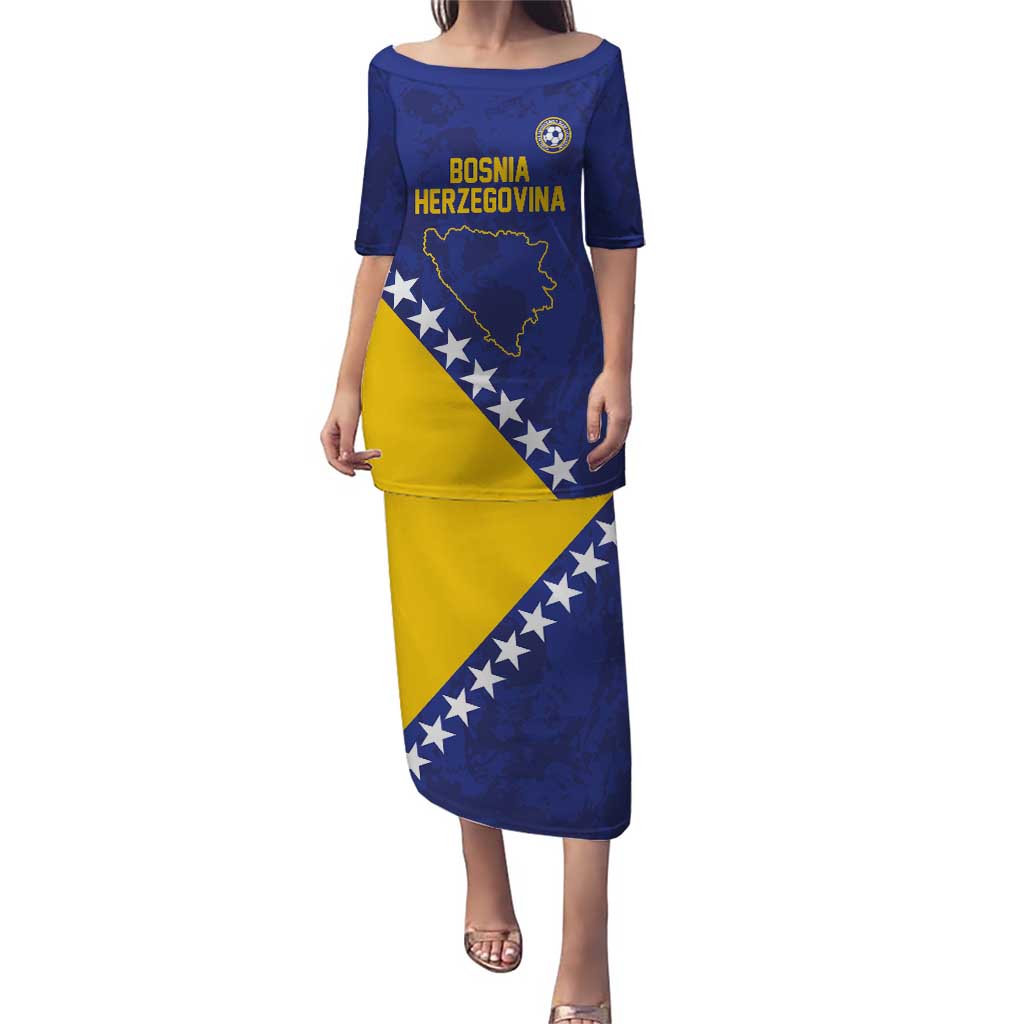 Custom Bosnia and Herzegovina Football Puletasi Go Champion Sporty Style - Wonder Print Shop