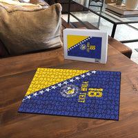 Custom Bosnia and Herzegovina Football Puzzle Go Champion Sporty Style - Wonder Print Shop
