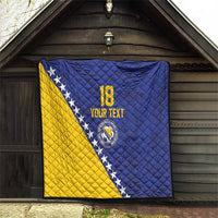 Custom Bosnia and Herzegovina Football Quilt Go Champion Sporty Style - Wonder Print Shop