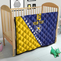 Custom Bosnia and Herzegovina Football Quilt Go Champion Sporty Style - Wonder Print Shop