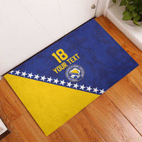 Custom Bosnia and Herzegovina Football Rubber Doormat Go Champion Sporty Style - Wonder Print Shop