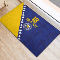 Custom Bosnia and Herzegovina Football Rubber Doormat Go Champion Sporty Style - Wonder Print Shop
