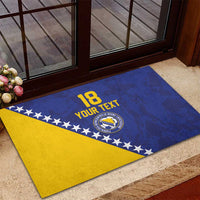 Custom Bosnia and Herzegovina Football Rubber Doormat Go Champion Sporty Style - Wonder Print Shop