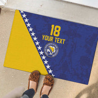 Custom Bosnia and Herzegovina Football Rubber Doormat Go Champion Sporty Style - Wonder Print Shop
