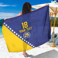 Custom Bosnia and Herzegovina Football Sarong Go Champion Sporty Style - Wonder Print Shop