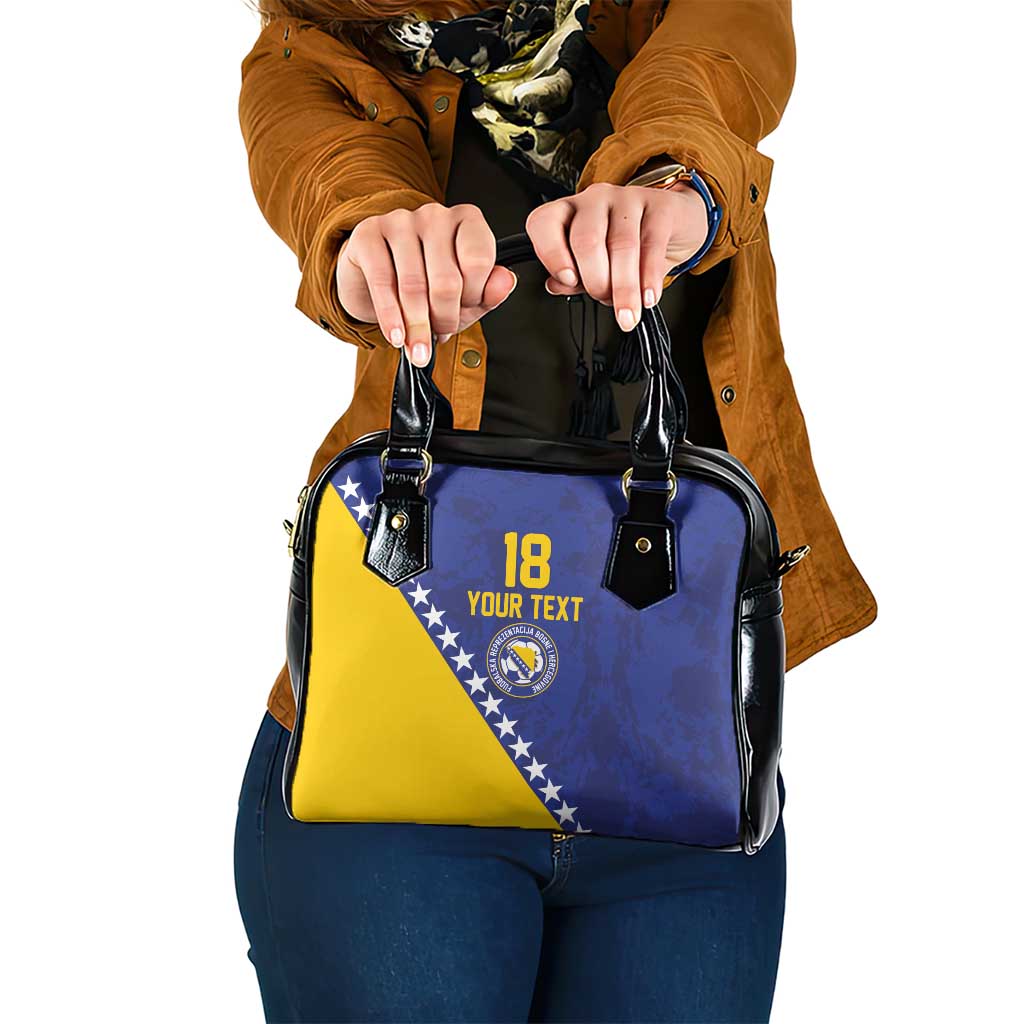 Custom Bosnia and Herzegovina Football Shoulder Handbag Go Champion Sporty Style - Wonder Print Shop