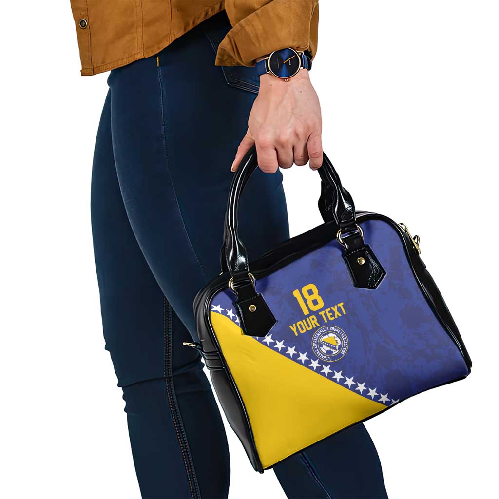 Custom Bosnia and Herzegovina Football Shoulder Handbag Go Champion Sporty Style - Wonder Print Shop