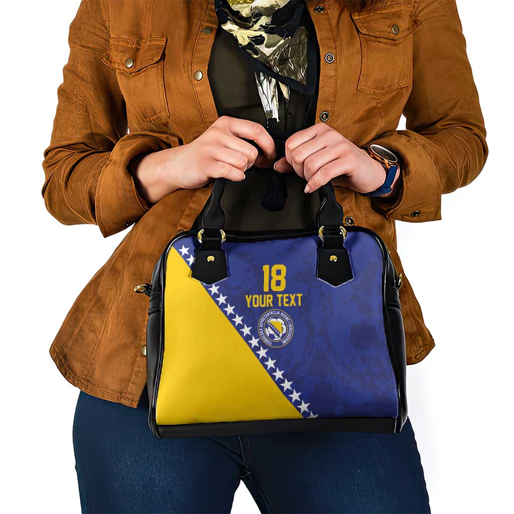 Custom Bosnia and Herzegovina Football Shoulder Handbag Go Champion Sporty Style - Wonder Print Shop