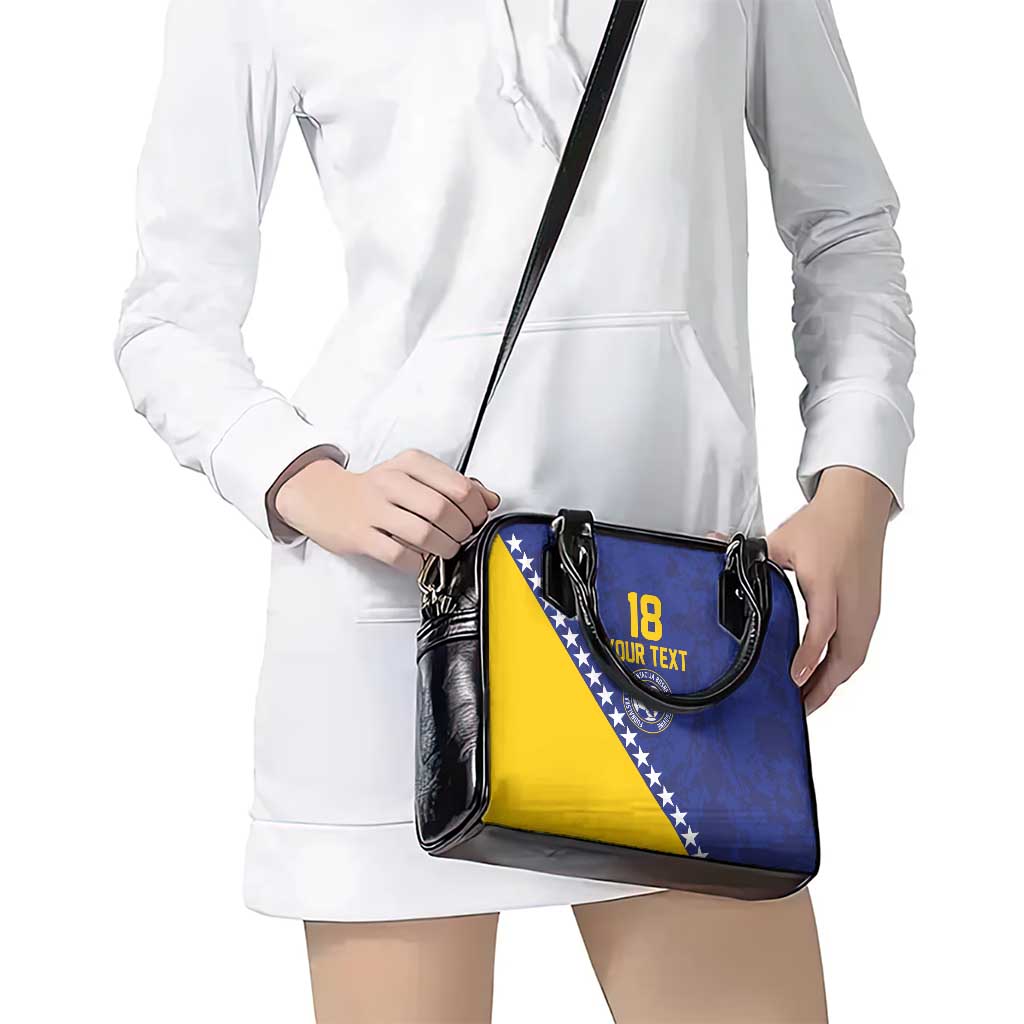 Custom Bosnia and Herzegovina Football Shoulder Handbag Go Champion Sporty Style - Wonder Print Shop