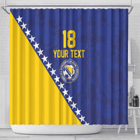 Custom Bosnia and Herzegovina Football Shower Curtain Go Champion Sporty Style - Wonder Print Shop